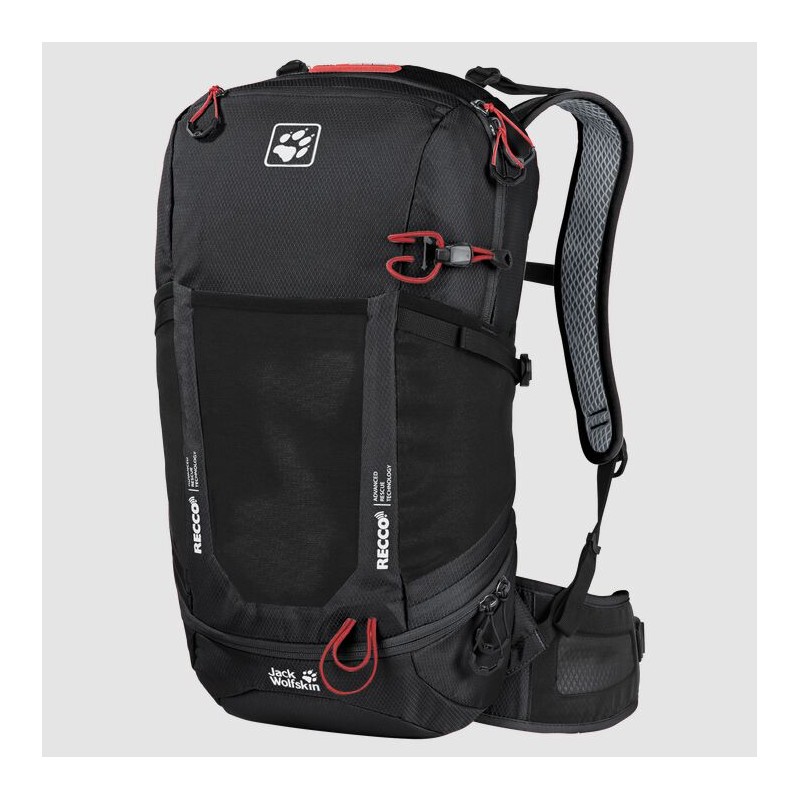 Mochila Senderismo Jack Wolfskin Kingston 22 Recco Mujer Negros Mexico-7912536