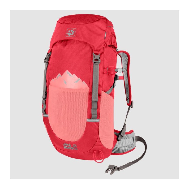 Mochila Senderismo Jack Wolfskin Pioneer 22 Niños Rojos Mexico-7345961